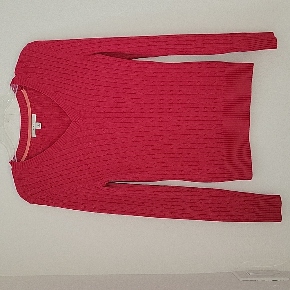 MERONA Cotton Pullover Sweater, S, Red, VGUC